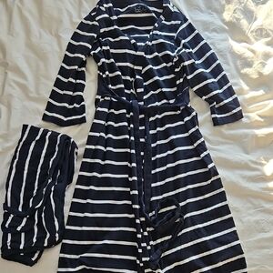 Baby Be Mine Navy and White Striped Top